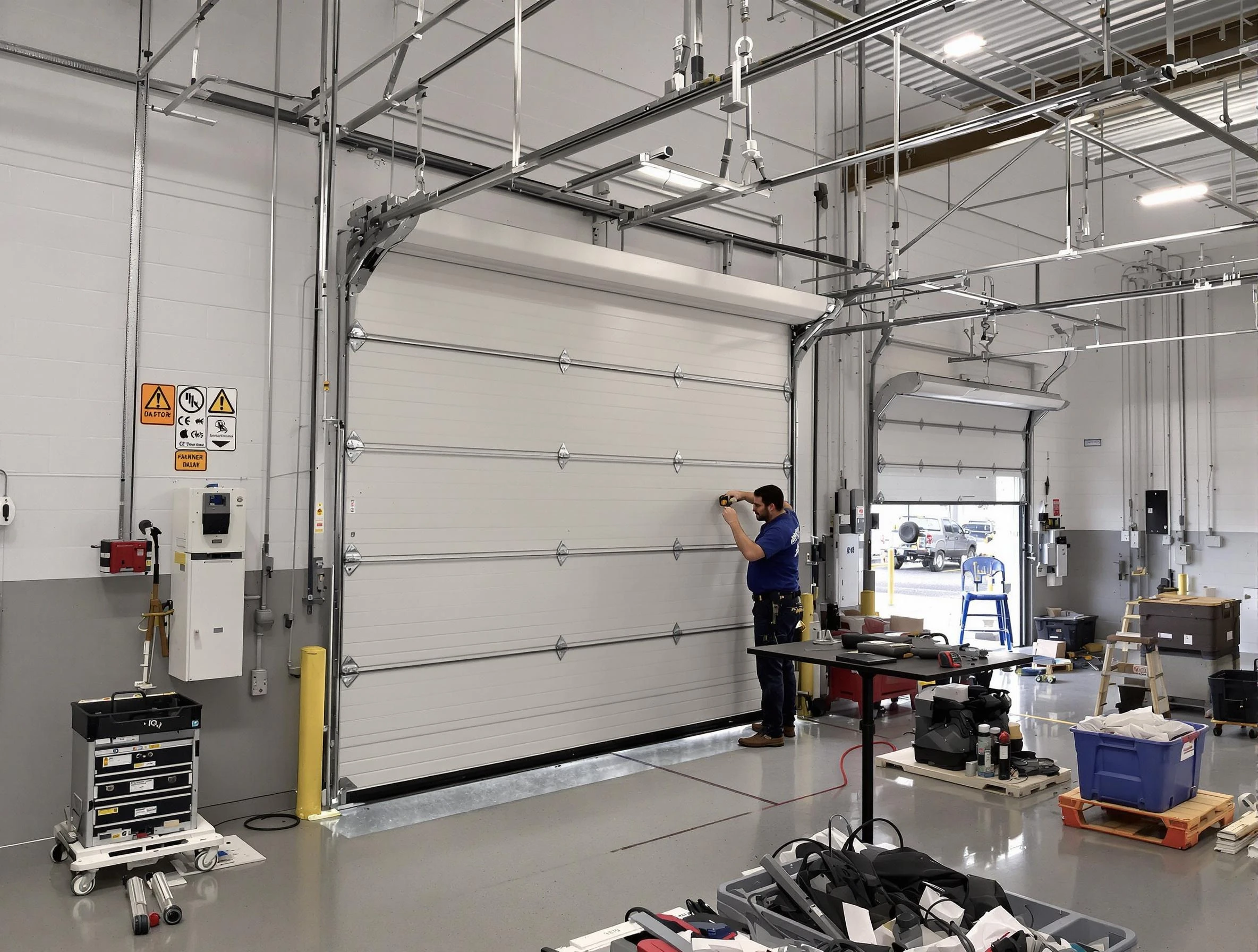Commercial garage door repair being performed by Golden Garage Door Repair expert in Golden