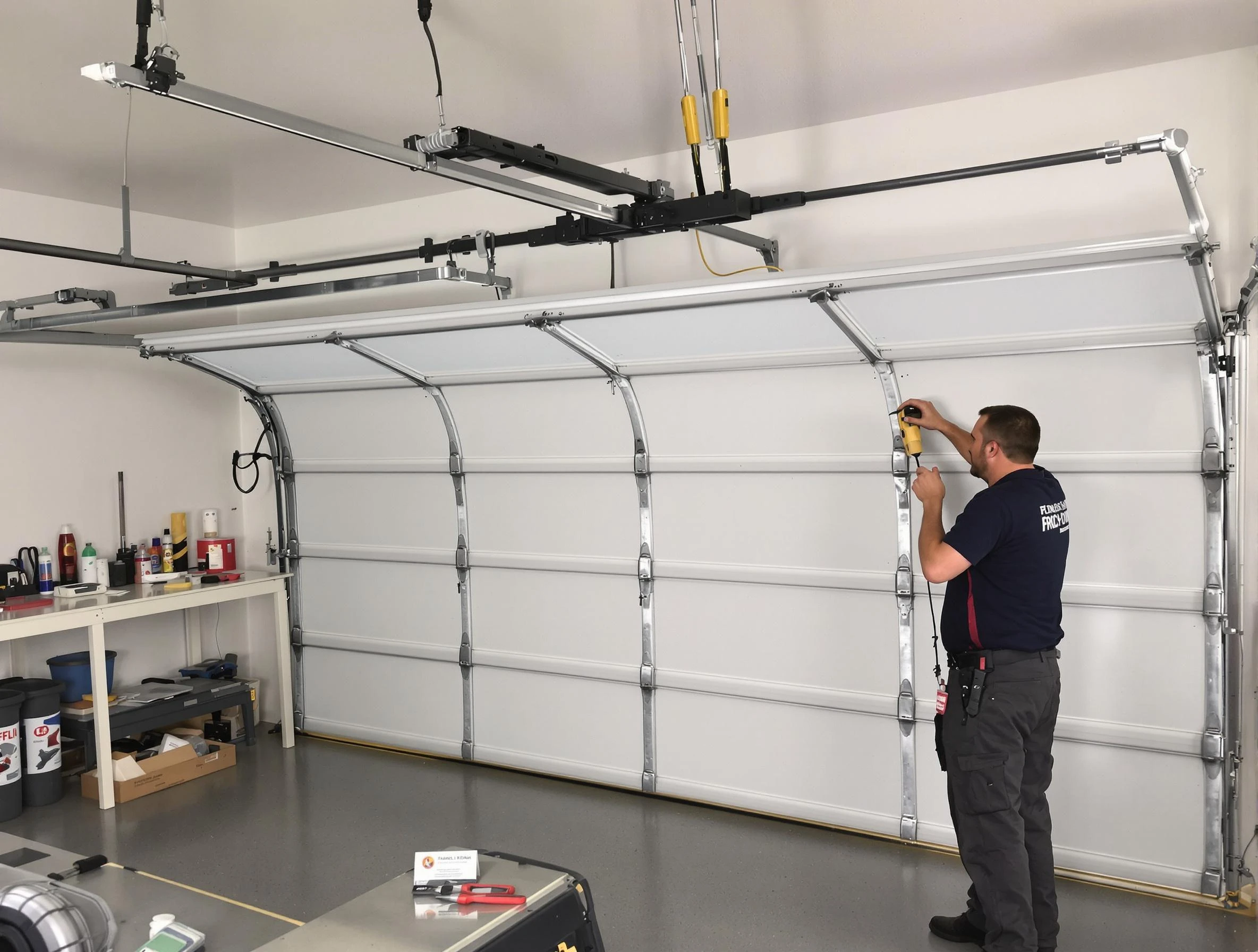 Golden Garage Door Repair certified technician performing overhead door system repair in Golden